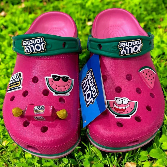 LIMITED EDITION Crocs Jolly Rancher Classic Clog Pink Watermelon Women 7 / Men 5